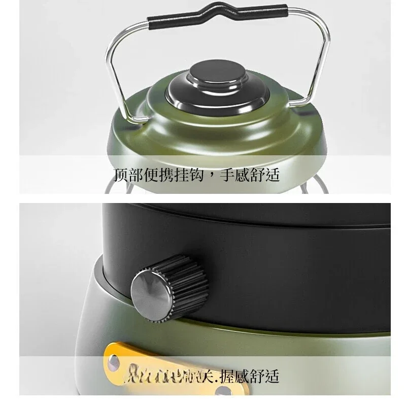 ضوء التخييم في مجال القمر، عمر البطارية الطويل، جو قديم، خيمة خارجية معلقة على شكل حصان #5