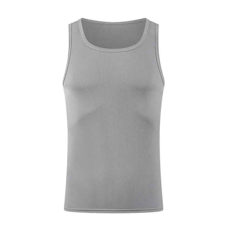 3-Piece Men's Threaded Solid Color Vest Sleeveless Top Sporty Breathable Comfortable Fashionable And Multifunctional Vest