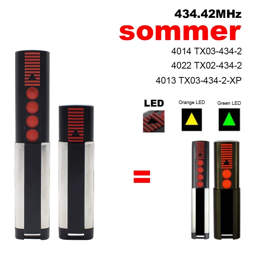 SOMMER TX03-434-4-XP mando a distancia para puerta de garaje 434,42MHz sommer tx03 434 4 xp Excelente calidad garantía de calidad