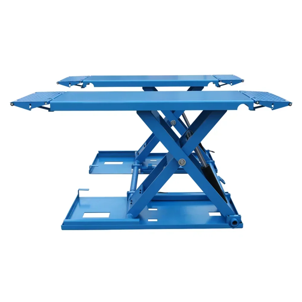 Hot sales Mid rise scissor lift auto lift vehicle ramp car lift 1M high 3T capacity automatic unlock