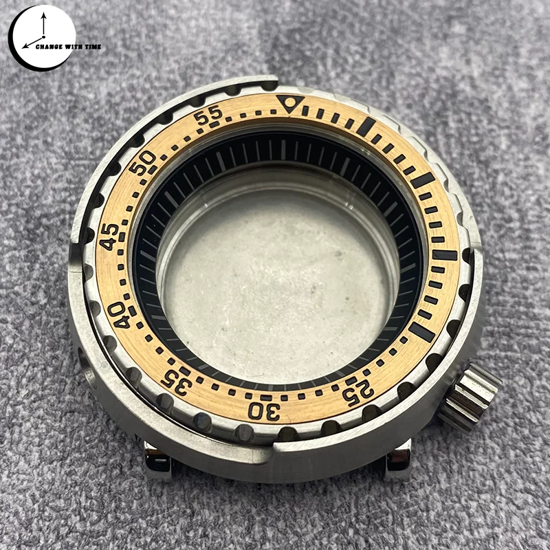 

Silver Seiko NH35 Tuna Canned Watch Case Fits NH35 NH36 7S 4R Movement Sealed Bottom Cover Men's Fashion Waterproof Case