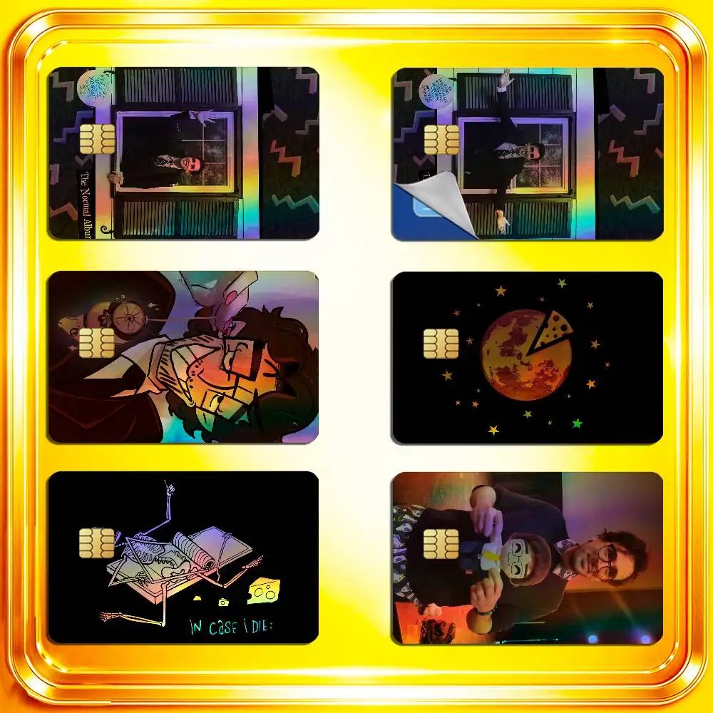 For Will Wood The Normal Album Credit Bank Sticker ID Access Card Cover Skin Rainbow Color Laser Stickers Film
