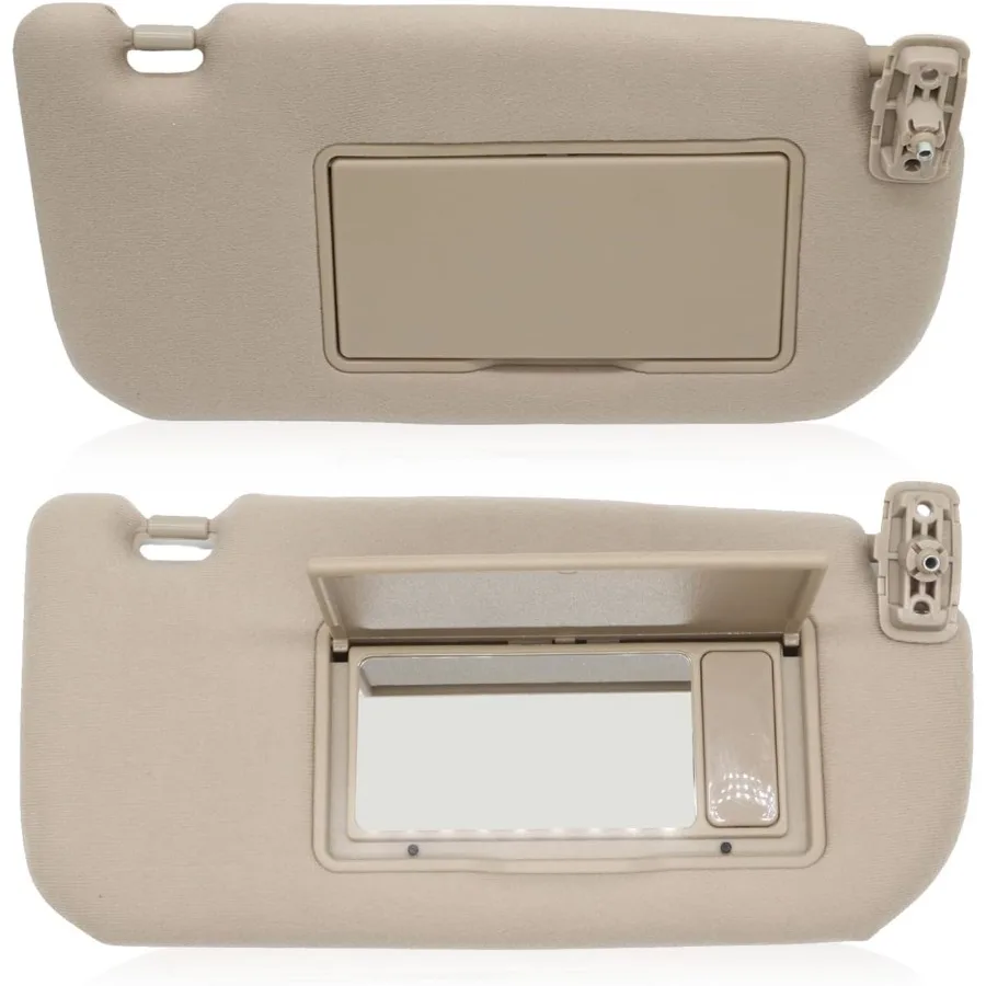 

Pair Beige Sun Visor for Driver and Passenger Side Compatible with 20052010 SPORTage 852021F090LX 852011F090LX 852021F690LX 852
