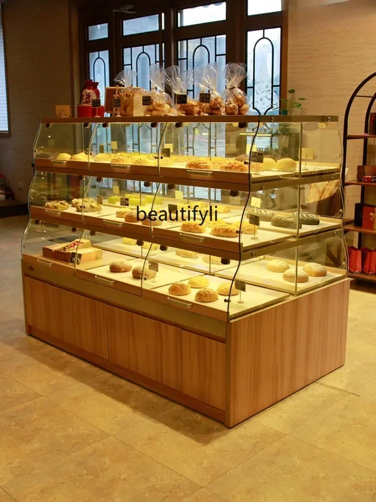 Bread Counter Bread Display Cabinets Toast Rack Nakajima Cabinet Cake Shop Toast Rack Sub-Glass Commercial Drawer Type