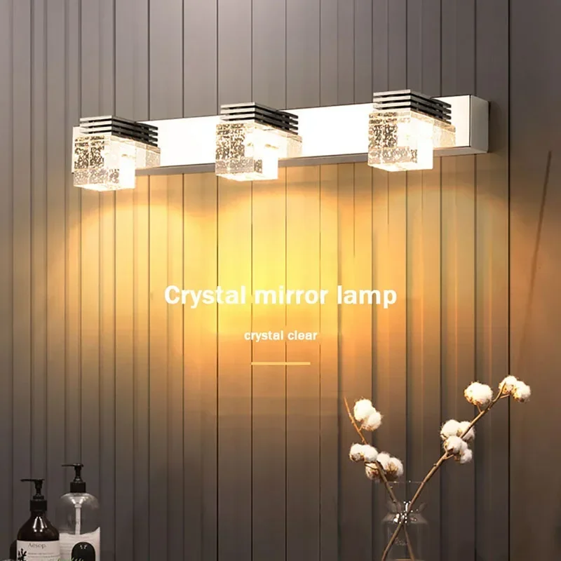 Modern LED Wall Lamp Crystal Sconce For Living Dining Room Bedroom Bedside Bathroom Mirror Home Decor Lighting Fixture Lustre