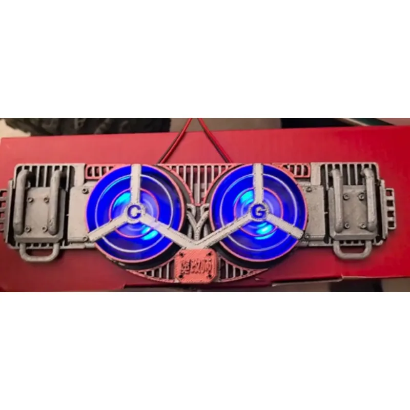No Cooling Effect, RGB Fan, Upgrade Accessory,  RC Simulated Radiator for YK4061 1/6 Scale Crawler,Scale Model Decoration Part