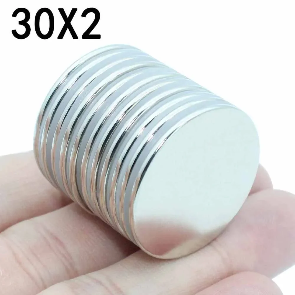 5/10/15/20 Pcs 30x2 Neodymium Magnet 30mm x 2mm N35 NdFeB Round Super Powerful Strong Permanent Magnetic imanes Disc 30*2