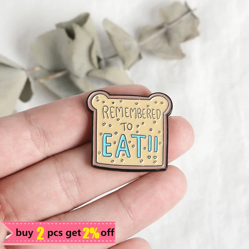 Students Morning Enamel Pins Alarm Clock Toothbrush Toothpaste Toast Bread Travel Cup Bag Pins Button Brooch Metal Badge Gifts