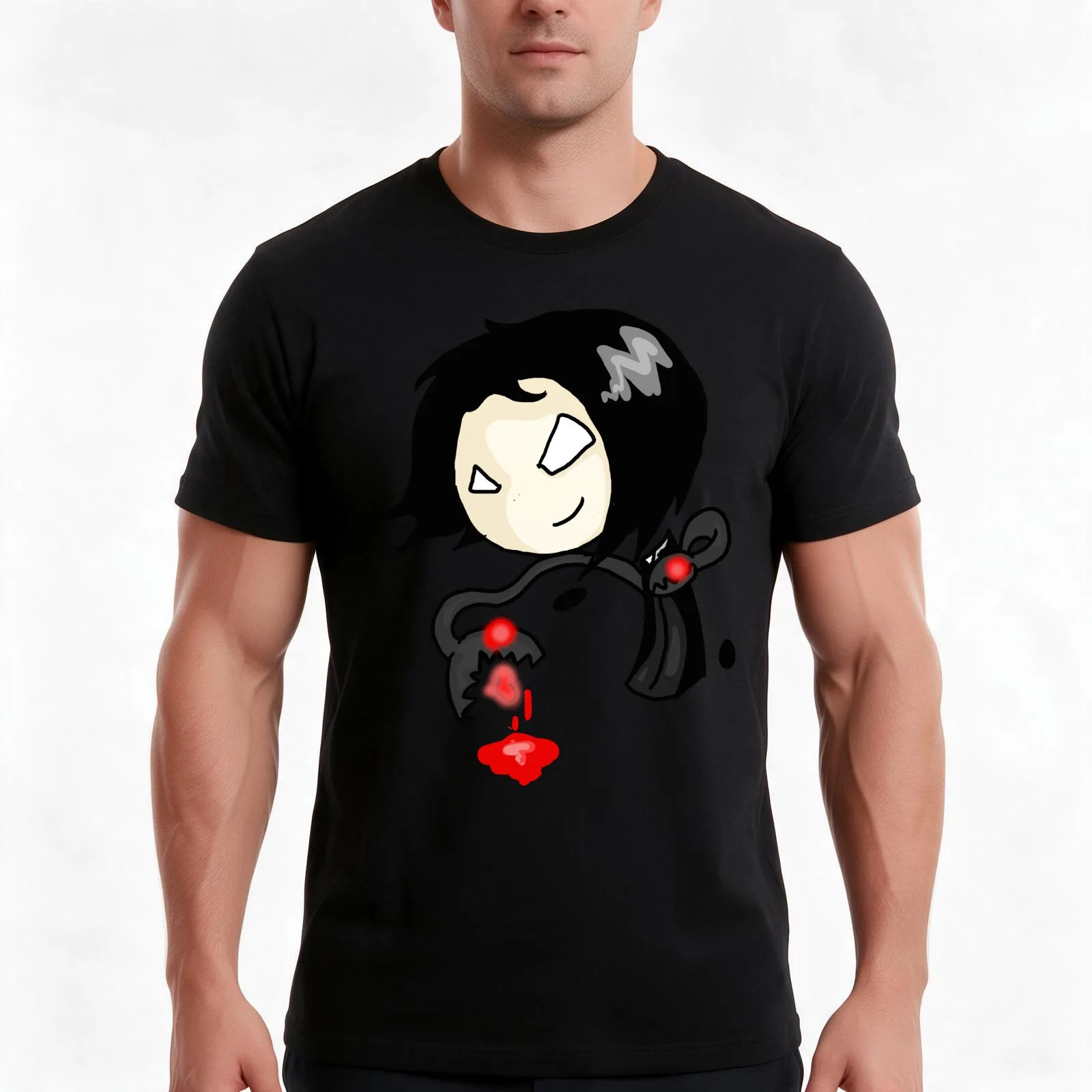 The Darkness - Jackie Airhead Chibi T-Shirt Summer Casual Cotton Tee Oversized Streetwear Tops Vintage Graphic Print