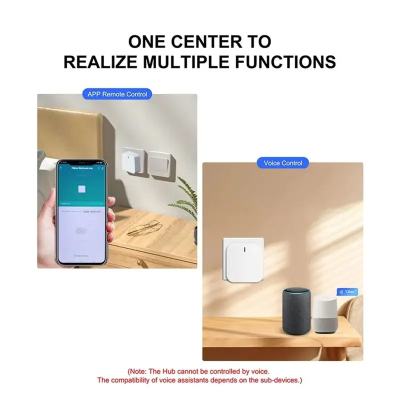 DT51 Tuya Multi Mode ZigBee Bluetooth Gateway Hub for Alexa for Google Home Smart Home Automation EU Plug White
