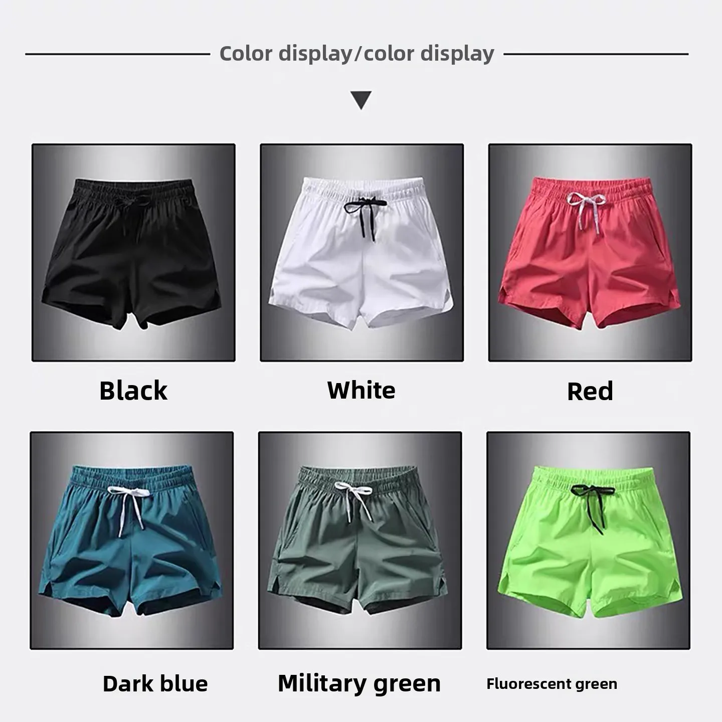 

Мужские орты из ледяного шелка, дышащие, Qui Dry, повседневные, однотонные, универсальные, весна-лето, из полиэфирного волокна, прямые ноги, средняя талия