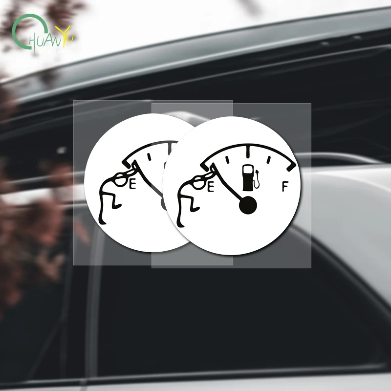 Funny Car Fuel Gauge Simple Pattern Car Sticker Creative Personalized Fuel Cap Decoration Decal