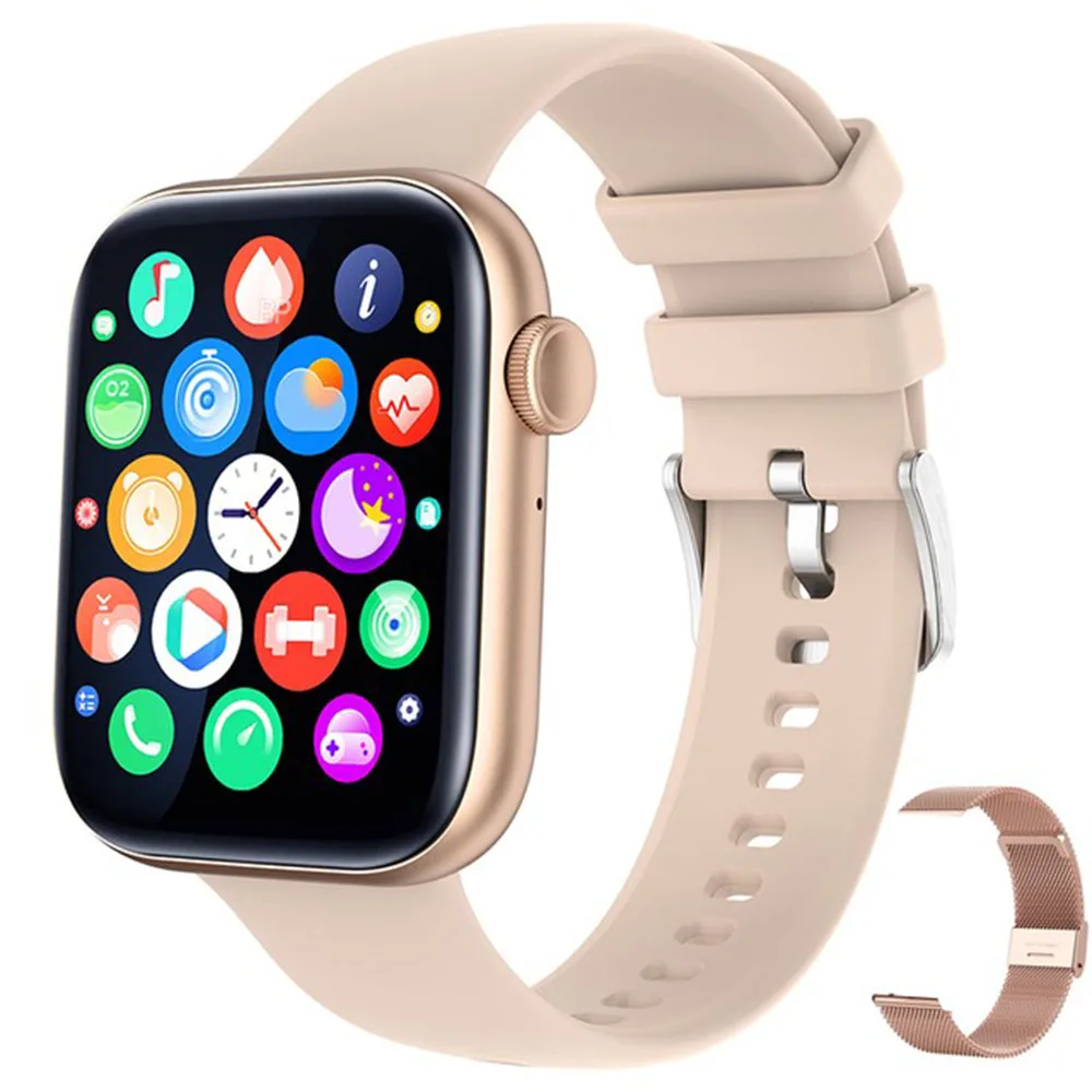 2022 New Smart Watch Women Full Touch Screen Fitness Sports Watch Waterproof Bluetooth For Android iOS Nubia Z40s Pro UMIDIGI A9