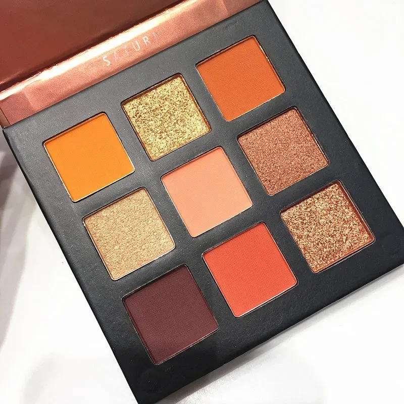Paleta de sombras de ojos Beauty GLAZED, maquillaje de paleta resistente al agua de larga duración, brillo mate de 9 colores