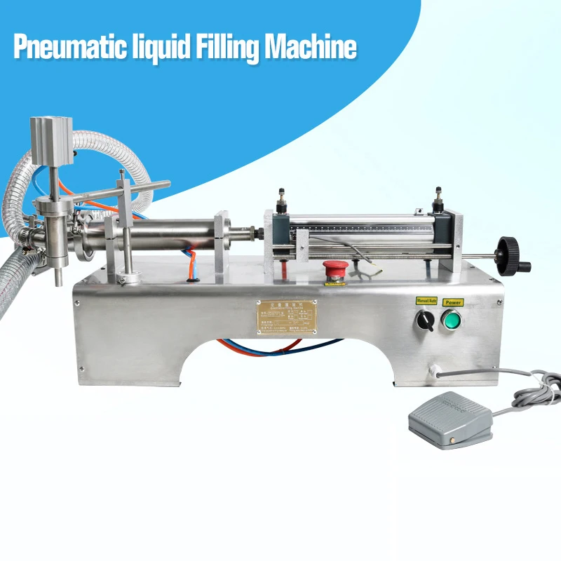

PBOBP Single Head Pneumatic Piston Liquid Filling Machine,Shampoo,Cosmetic,Juice, Semi-automatic Liquid Filler,Soy Sauce,Honey