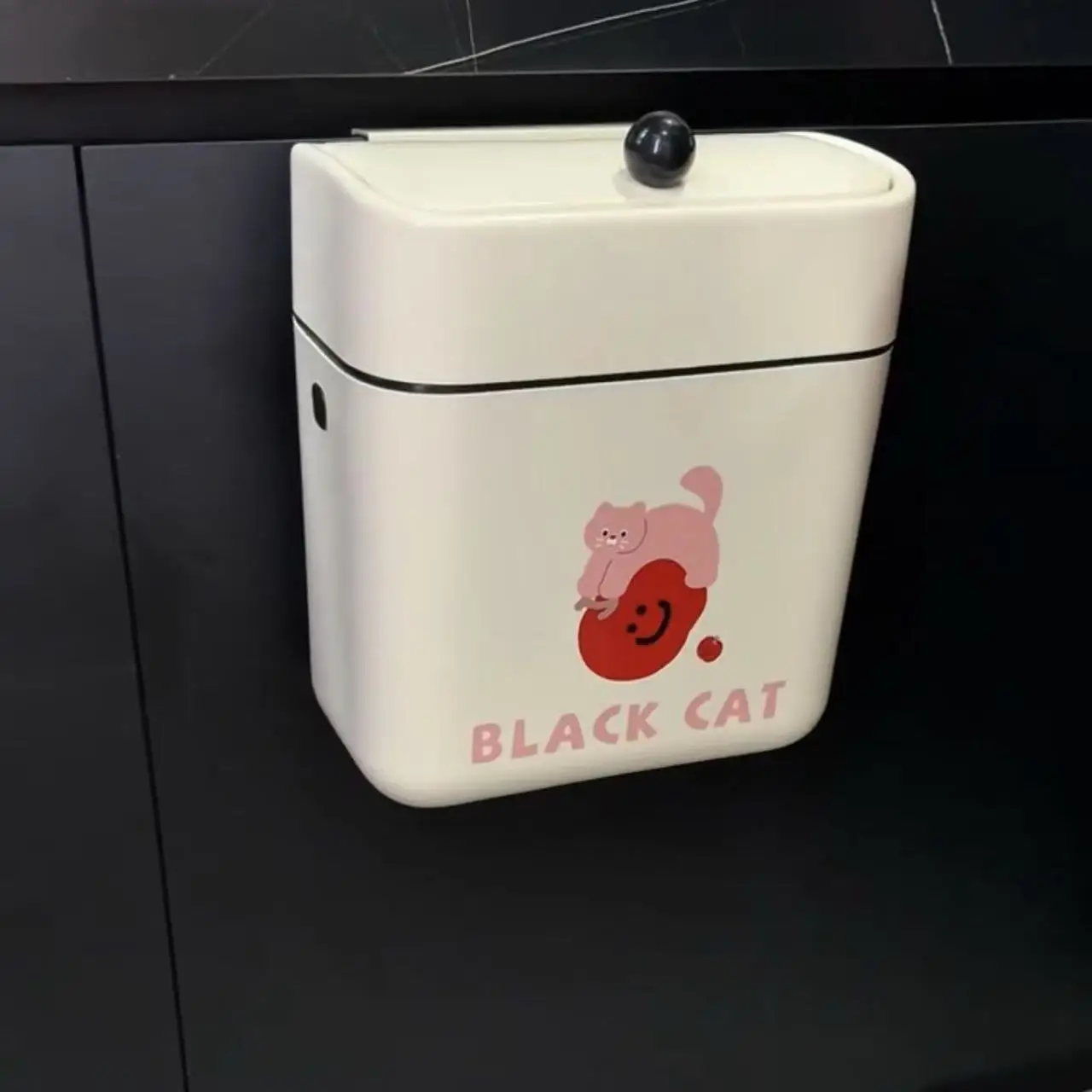 

Настенное мусорное ведро для кухни в мультяшном стиле, большой емкости, с высоким эстетическим качеством, для ванной комнаты и бытовых отходов