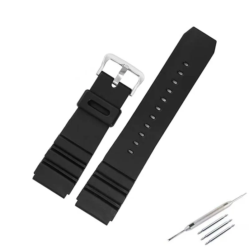 22mm men silicone watch band compatible for Casio Swordfish MDV-106 107 MTP-VD01 watch strap rubber sport wristband accessories