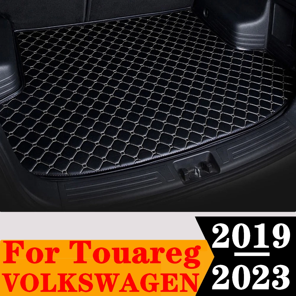 Car Trunk Mat For Volkswagen VW Touareg 2023 2022 2021 2020 2019 Rear Cargo Liner Tail Boot Tray luggage Pad Auto Carpet Parts