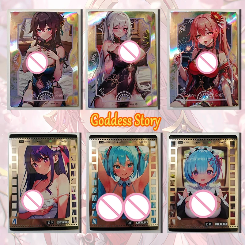 Goddess Story Charming ACG Sexy Girl DP ZP card Hatsune Miku Ganyu Rem  Hoshino Ai boy Toy collection Birthday Christmas gifts