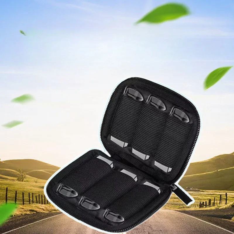 Estojo/bolsa organizadora de unidade flash USB - caixa de armazenamento de acessórios com slot, fácil transporte, armazena itens pequenos, para uso em escritório, casa e viagens.