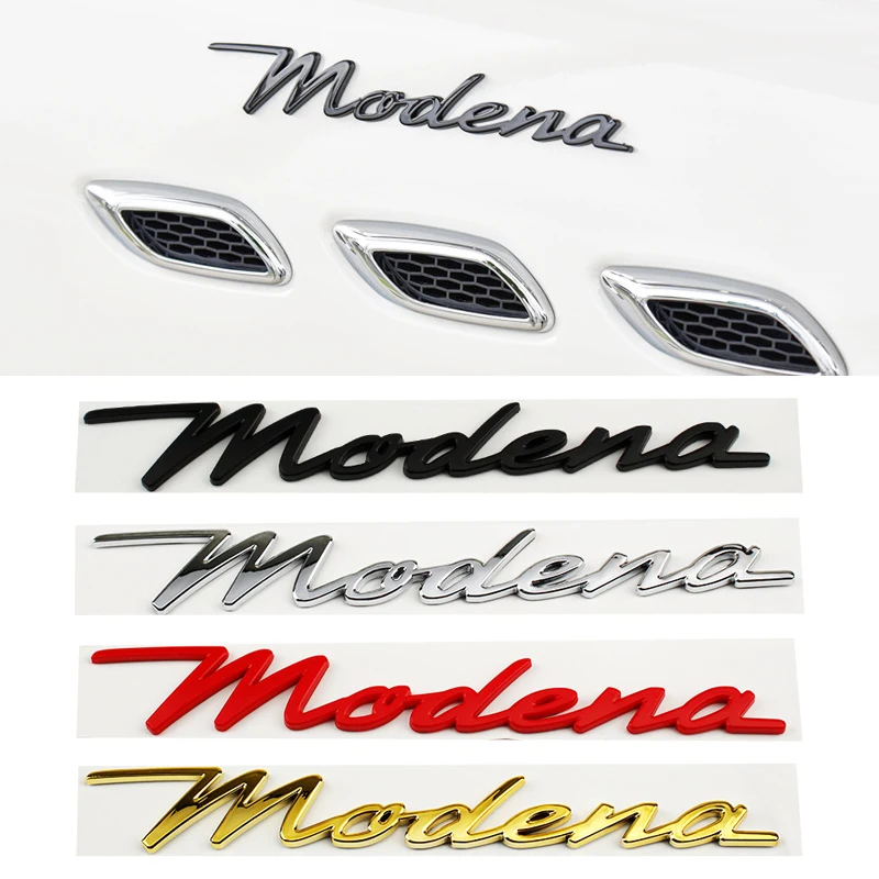 ABS para Maserati Modena Logo emblema del maletero trasero del coche pegatinas laterales para el cuerpo insignia de la letra calcomanía accesorios de modificación de estilo automático