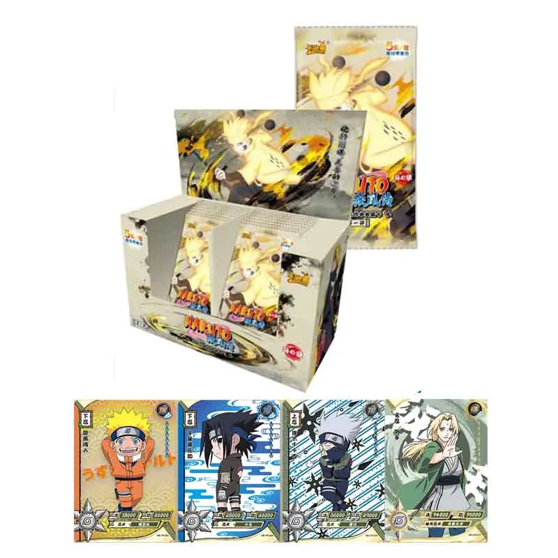 

Naruto Collection Cards Tire5 Wave1 Kayou Booster Box Uzumaki Uchiha Anime Playing Game Cartas Christmas Gift