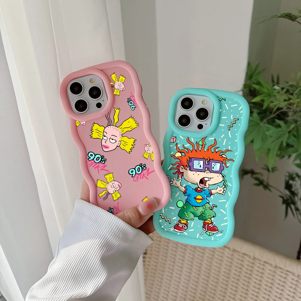 Candy Color Soft TPU Back Cover Rugrats Phone Case for IPhone 15 14 13 12 11 Pro Max XR XS X 7 8 Plus SE20