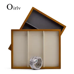 Oirlv The New Jewelry Tray Solid Wood Three Grid Plate Ring Necklace Bracelet Storage Tray Shop To See The Pallet