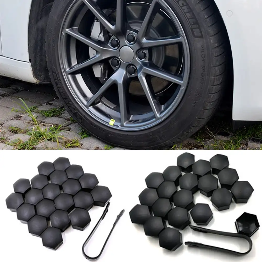 20Pcs/Set Car Wheel Nut Car Tire Wheel Center Nut Protection Cover Bolt Cap with Tool for Tesla Model 3 Y X S