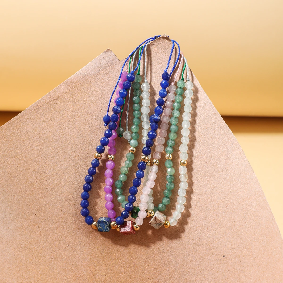 Fashion Jewelry Adjustable Strap Bracelet Bead Lapis Lazuli Stone Bracelets for Women Accessory Jewellery