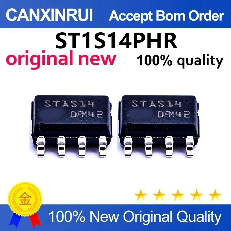 (5pcs-100pcs)Brand new original ST1S14PHR SOP-8 up to 3A step-down switch regulator chip