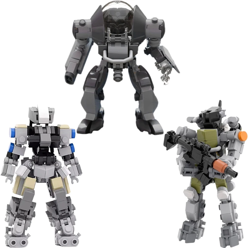 

MOC Mechanised Marine Suit Robot Model Exoskeleton Combat Mecha Infantry Building Blocks Assembly Toys Children's Birthday Gift