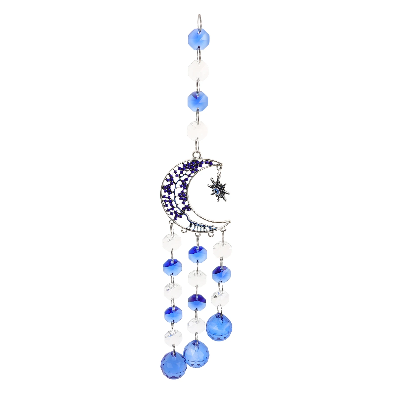 

Home Decor Crystal Wind Chime Decoration Hanging Ornament Window Suncatcher Blue Car