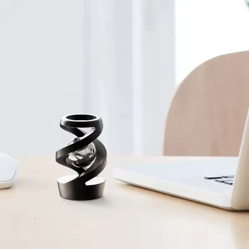 

Floating Gyroscope Kinetic Desk Toy | Aluminum Magnetic Levitation Spinner | Hypnotic Rotating Decor for Home/Office