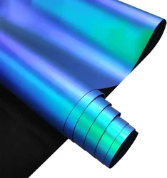 46x135cm Holographic Iridescent Mirror Green TPU Vinyl Fabric Faux Leather Sheets for Crafts Making DIY Earrings Bows Handbag