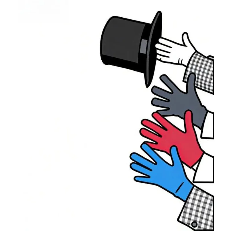 Color Changing Gloves Magic Tricks Magician Stage A Multiple Quick Change With Gloves Illusions Accessories Gimmick Comedy Magia