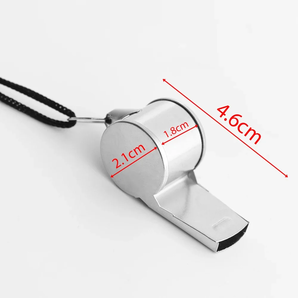 Silbato de Metal para árbitro, silbato de acero inoxidable para deporte, Rugby, fútbol, baloncesto, fiesta de entrenamiento, herramientas de