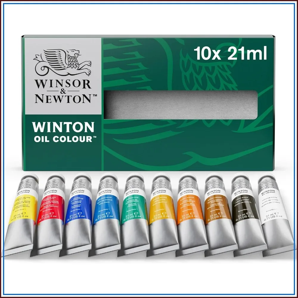 

Professional Oil Color Paint Set, 10 x 21ml Tubes, Lightfast & Intermixable