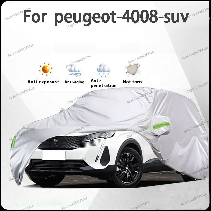 

For Peugeot 4008 Fit Car Cover - Waterproof, Dustproof, Sunshade (UV), Snowproof | Silve Full Cover with All-Day Protection