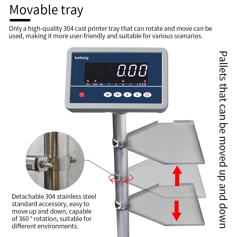 

HTW-P Label and Receipt Printing Platform Scale Optional USB Flash Drive Electronic Indicator Platform Scale