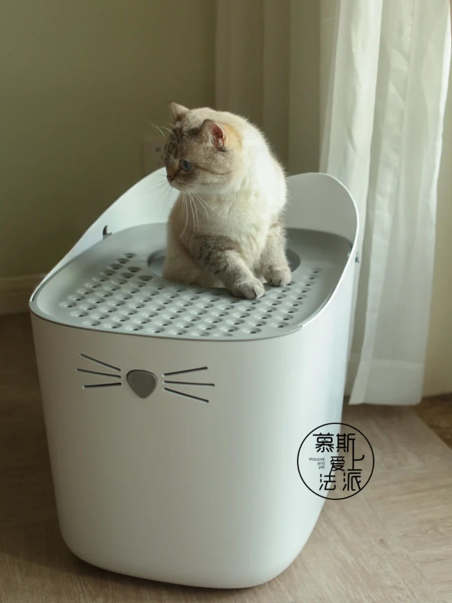 

Covered Cat Litter Box Closed Large Top Entry Semi-automatic Self Cleaning Cat Litter Box Enclosed Kuweta Dla Kota Cat Supplies