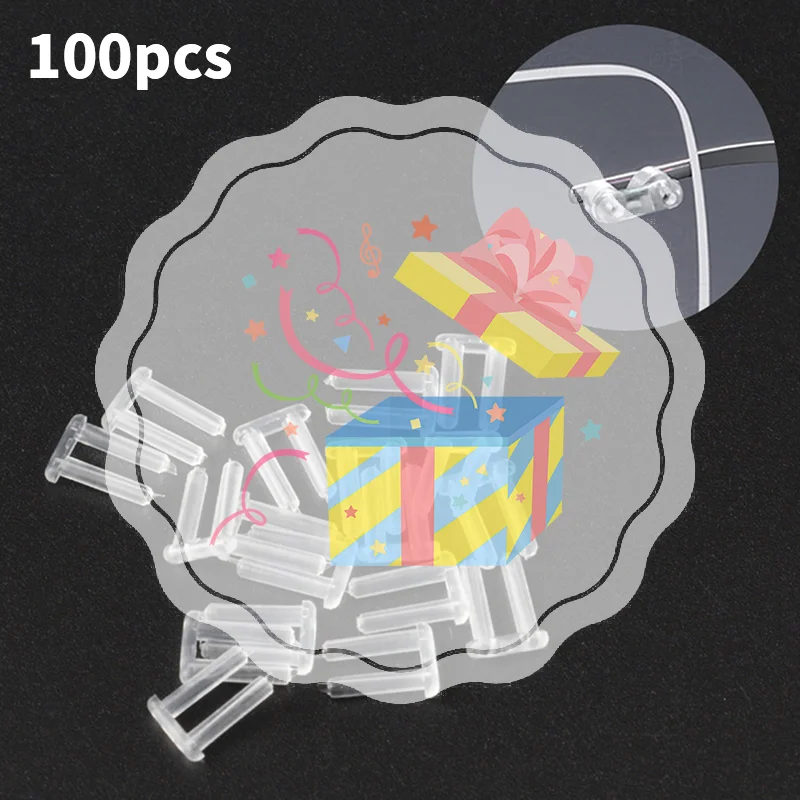 100Pcs/Set Double Rubber Plug For Frameless Glasses Spare Buckle For Prescription Glass Glasses Equipment Accessories