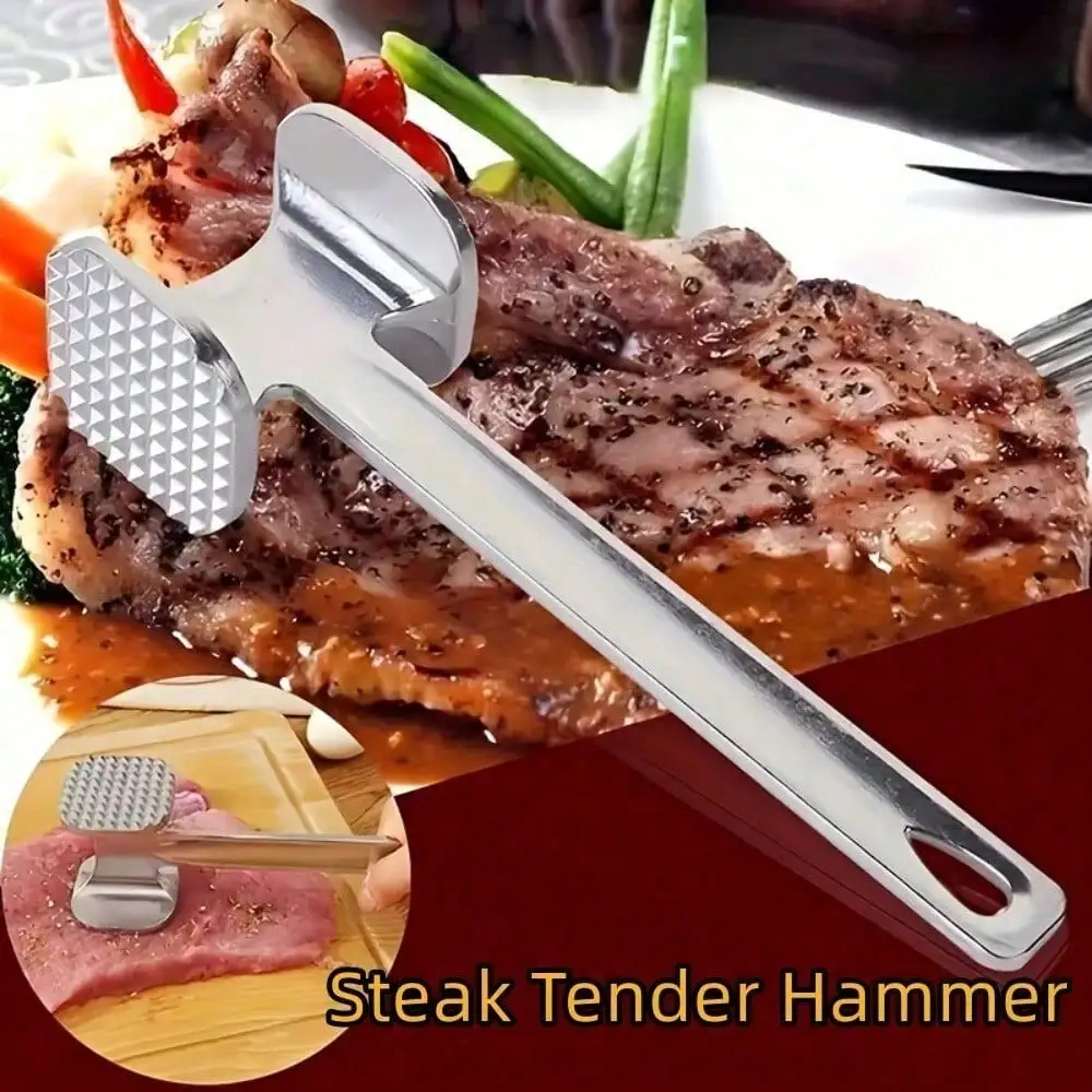 Ablandador de carne de 7.48 pulgadas, martillo de carne de doble cara con clavos, para carne de res, pollo, pescado.