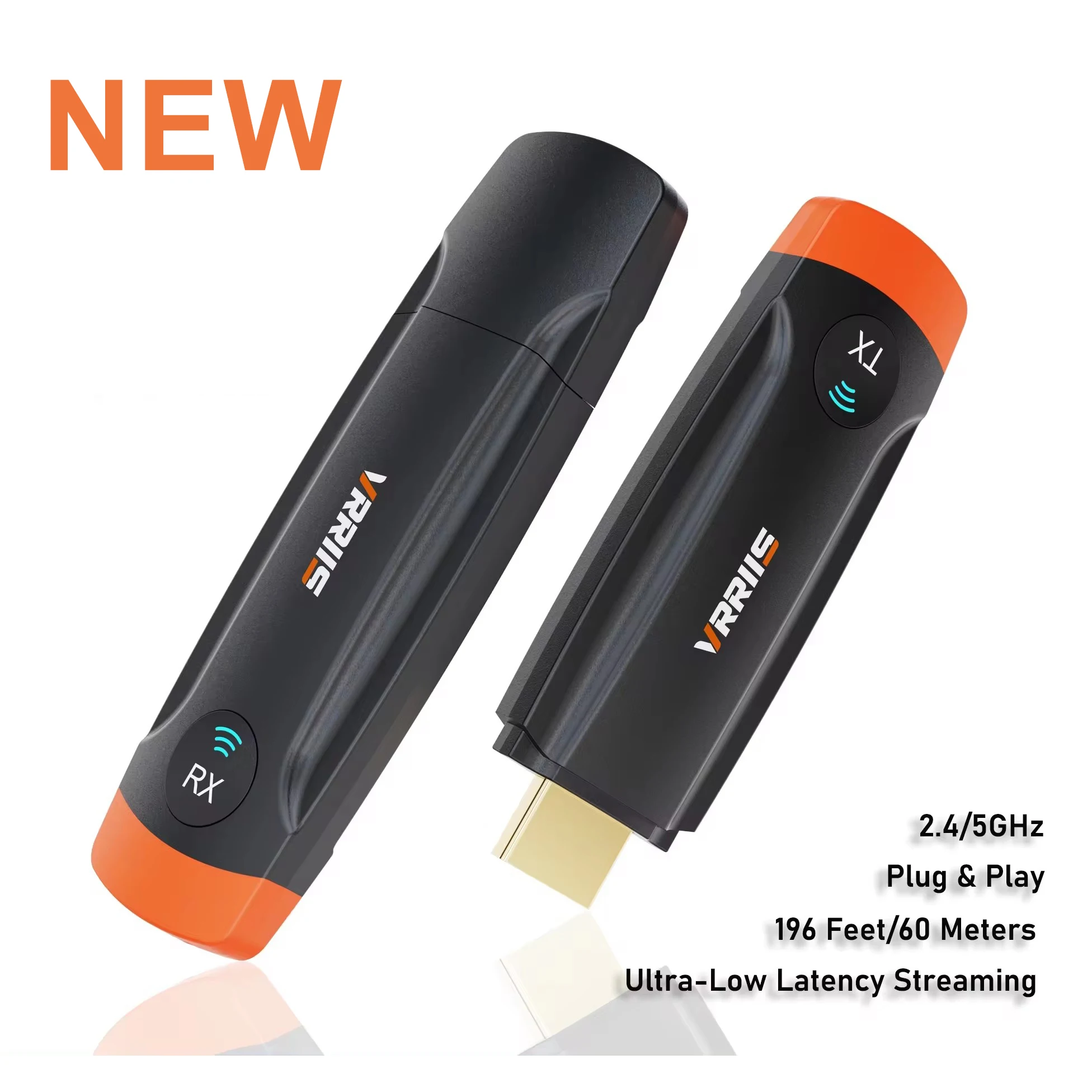 60M Wireless Video Transmitter Receiver HDMI Extender Screen Mirror Type C Adapter Switch DVD Laptop PC Phone To TV Projector