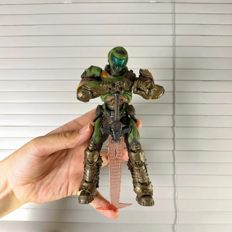 متوفر 16 سم Arkham Factory Figma # Sp-140 Doom لعبة شخصيات الحركة المفصلية الأبدية نموذج قابل للجمع هدية زينة لسطح المكتب #5