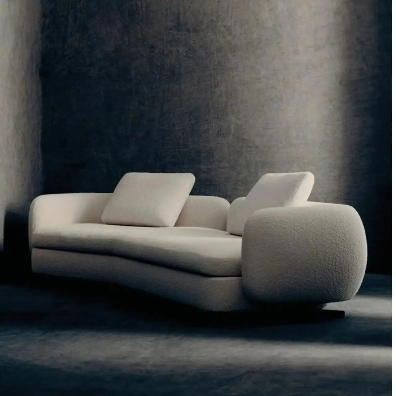 Divano angolare antico in velluto di arte classica