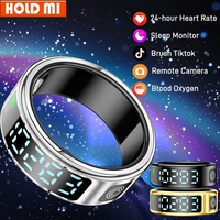 Smart Ring Display Fitness Tracker Heart Rate Blood Oxygen 5ATM Waterproof Sports Modes SR08 Smartring Android Ios for Men Women