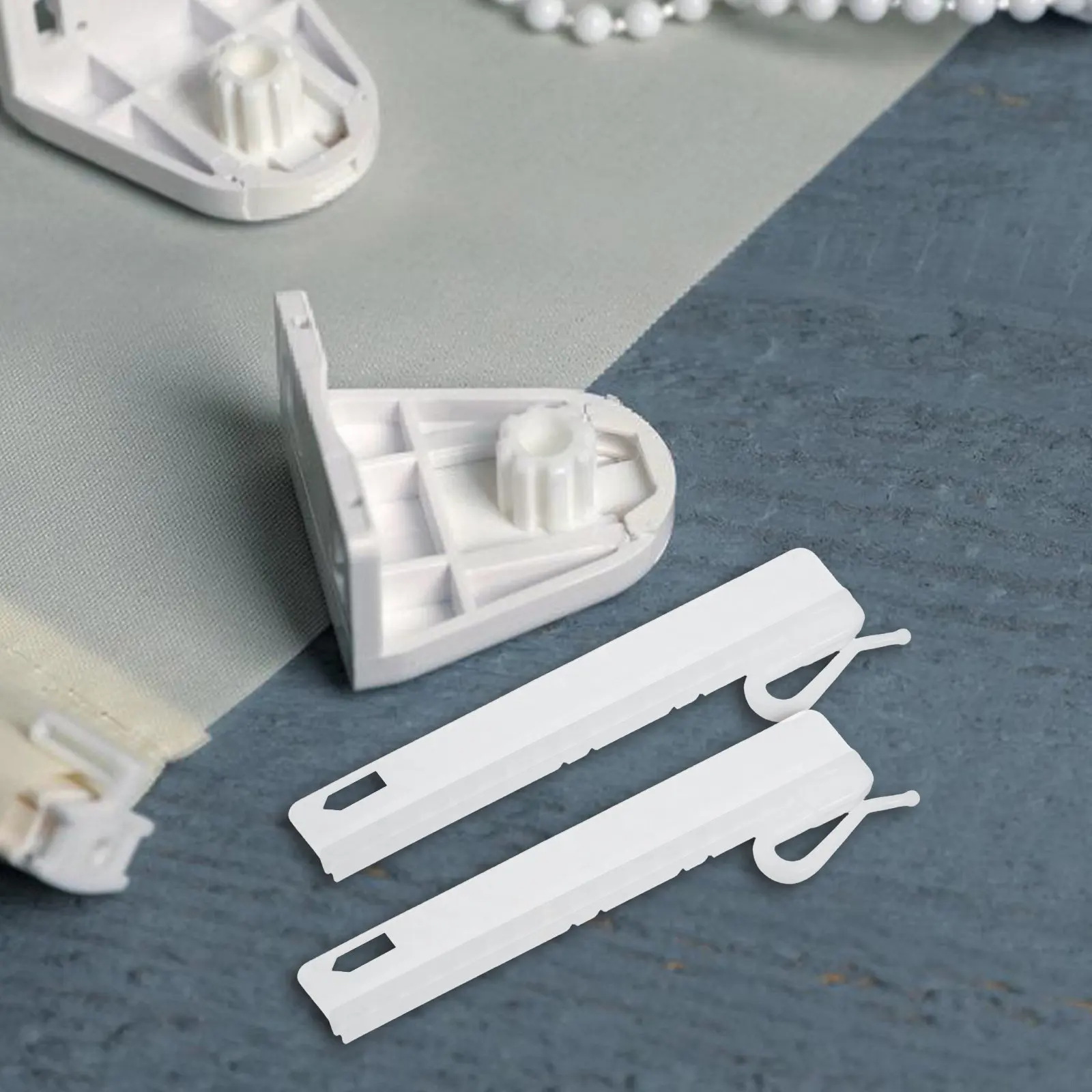 60Pcs White Adjustable Plastic Pinch Pleat Curtain Hooks for Pleated Drapes Fast Installation Secure Hold Heavy Sheer Curtains