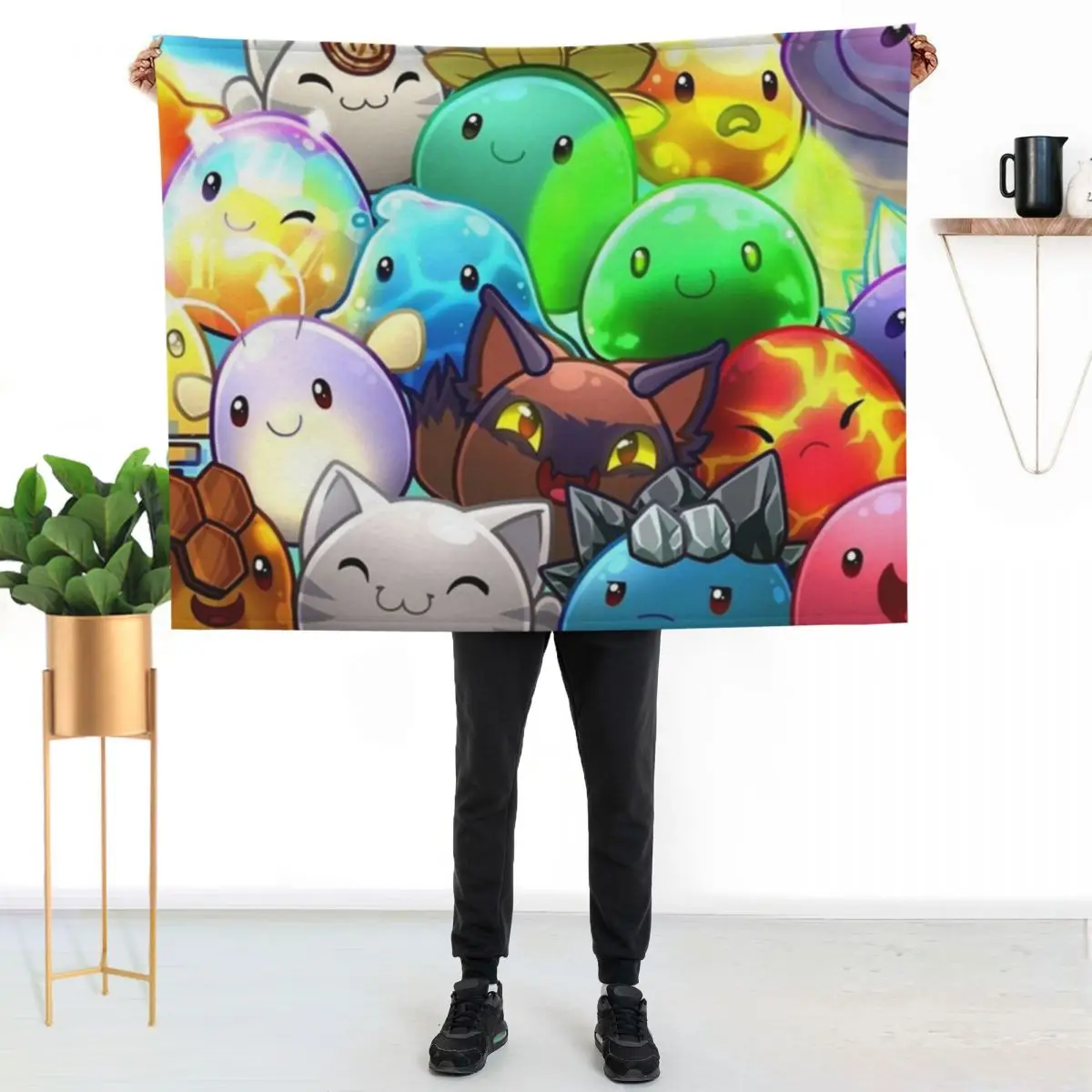 Slime rancher Throw Blanket Summer Cool Breathable Blanket for Sleeping