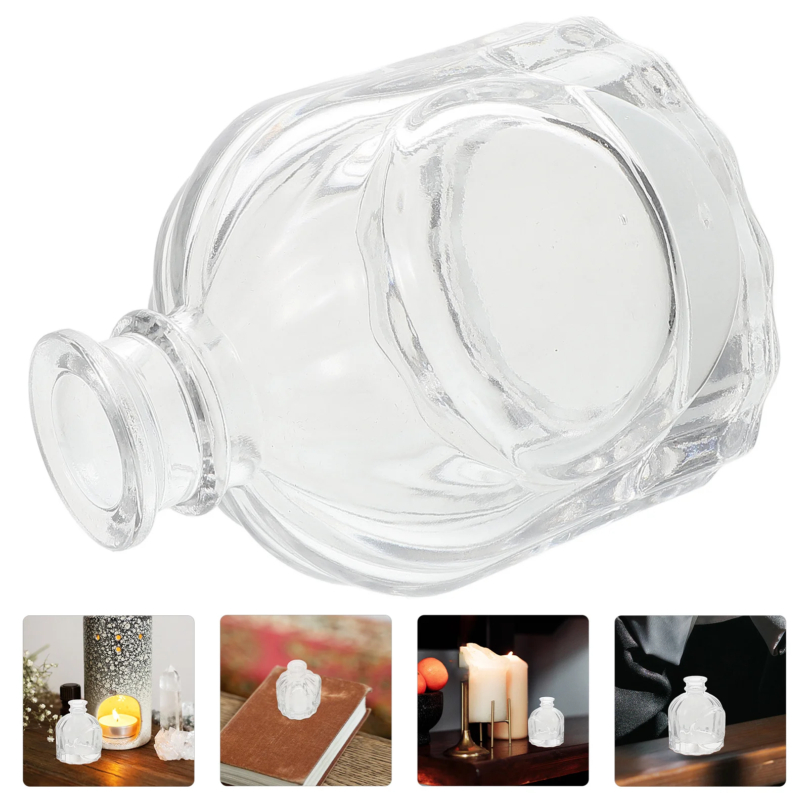 

Portable Holy Water Bottle Glass Empty Refillable Blessing Container Lightweight Religious Travel Storage